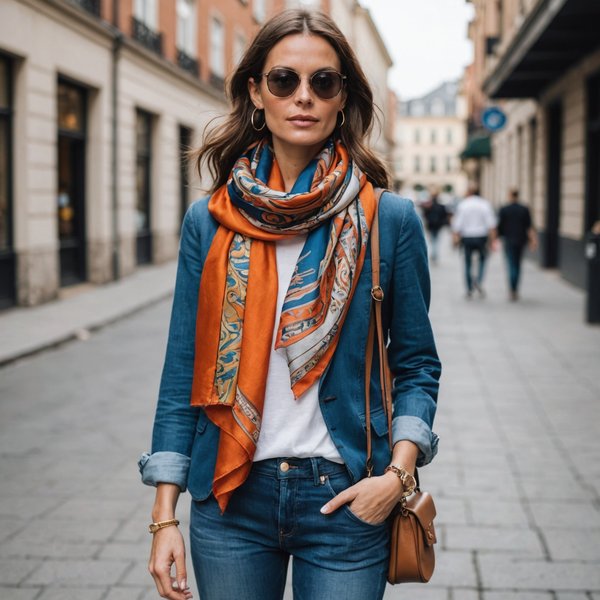 Quels sont les meilleurs conseils pour porter des écharpes en soie avec une tenue décontractée?